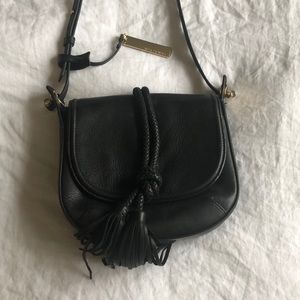 Vince Camuto black leather cross body purse